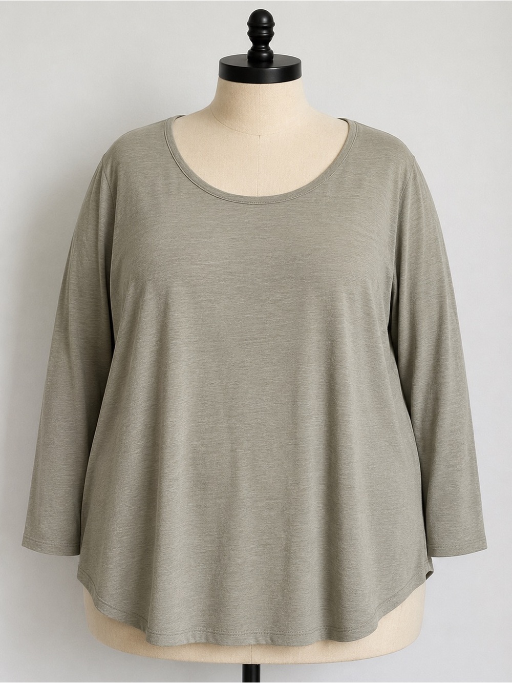 GAP Olive Green Scoop Neck Long Sleeve Top